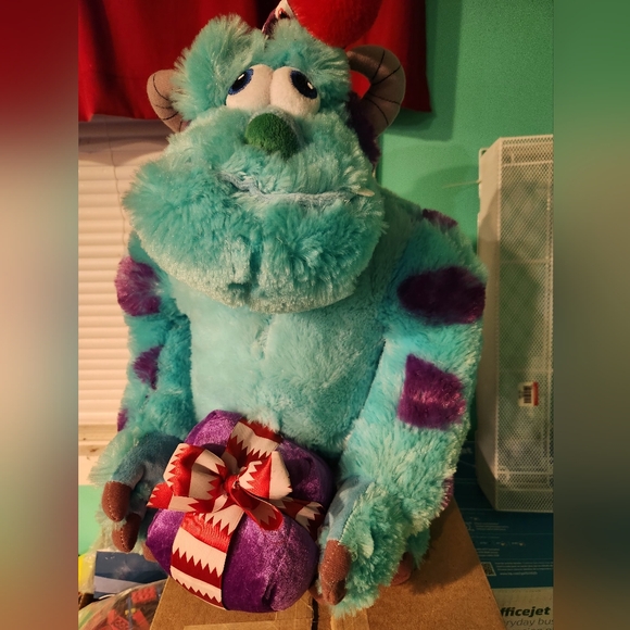 Disney Other - Sulley Monsters Inc Pixar Standing Plush Holiday Present Decor Plush